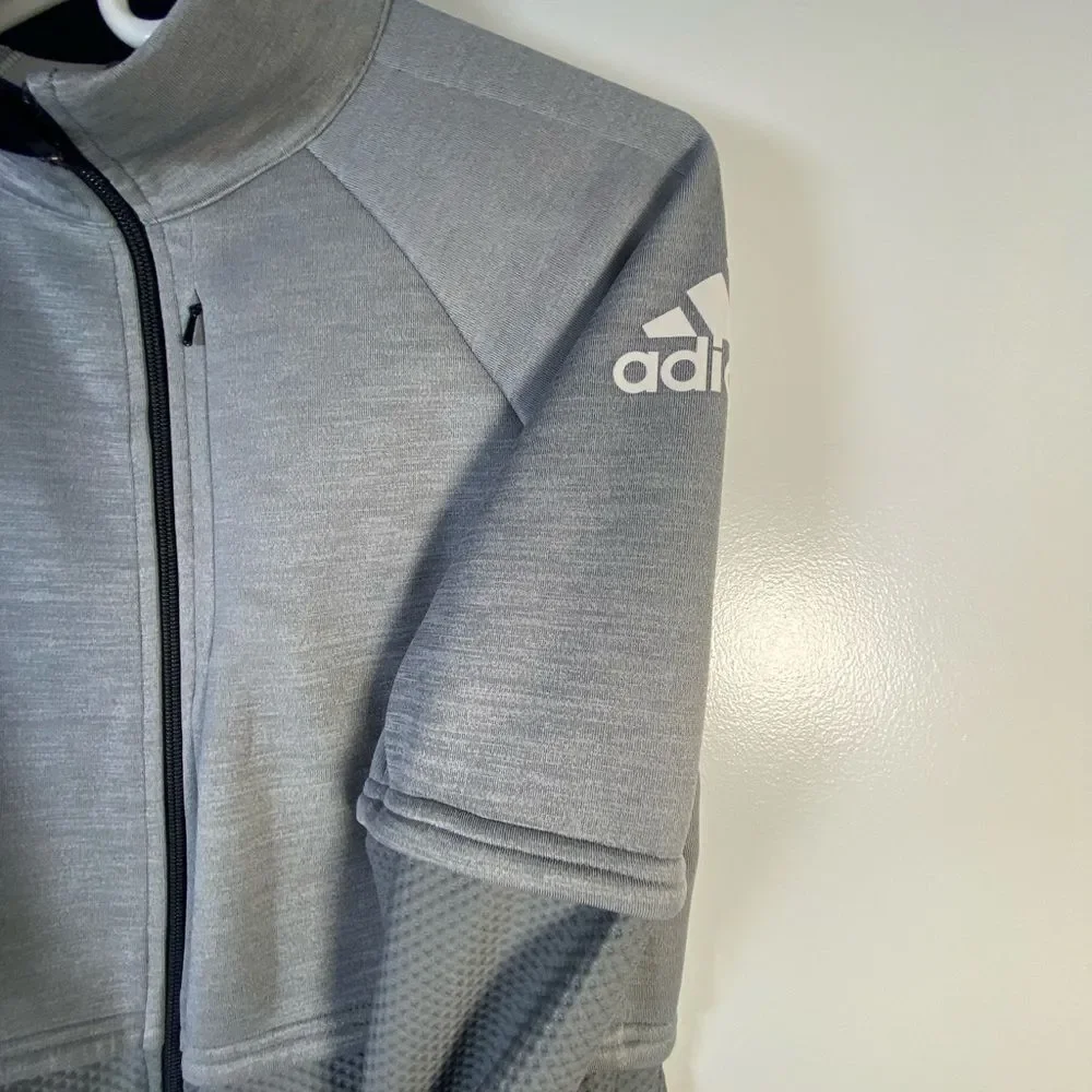 adidas Men's Two-Tone Gray Full-Zip Jacket